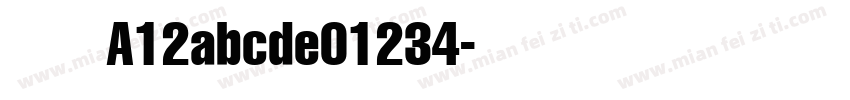 宋体 常规A12abcde01234字体转换